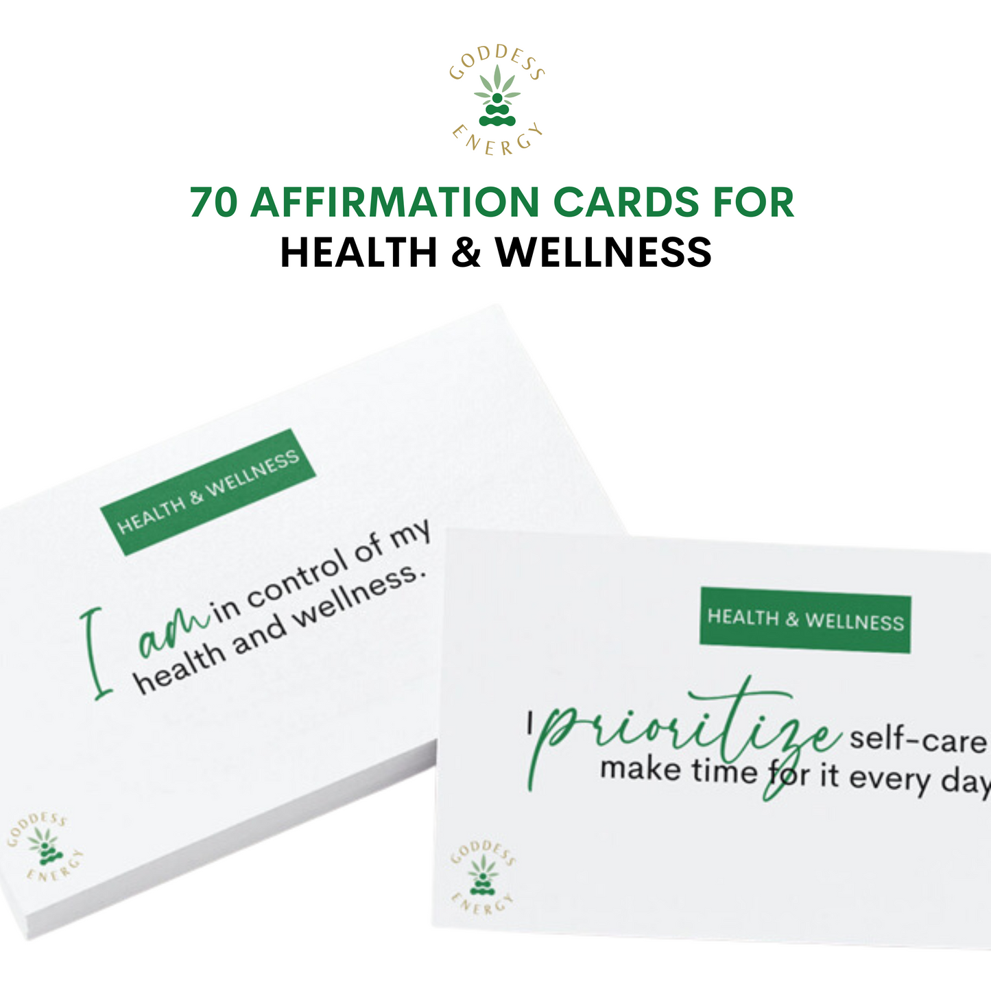 70 Affirmation Cards for Health & Wellness
