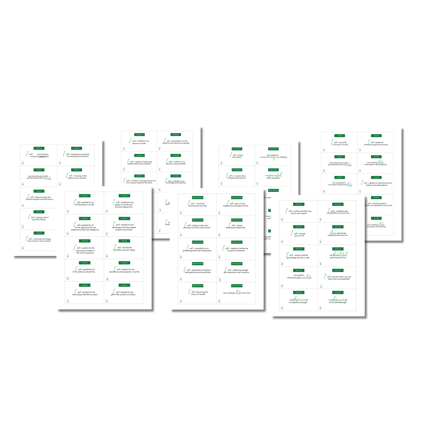 70 Affirmation Cards for Confidence