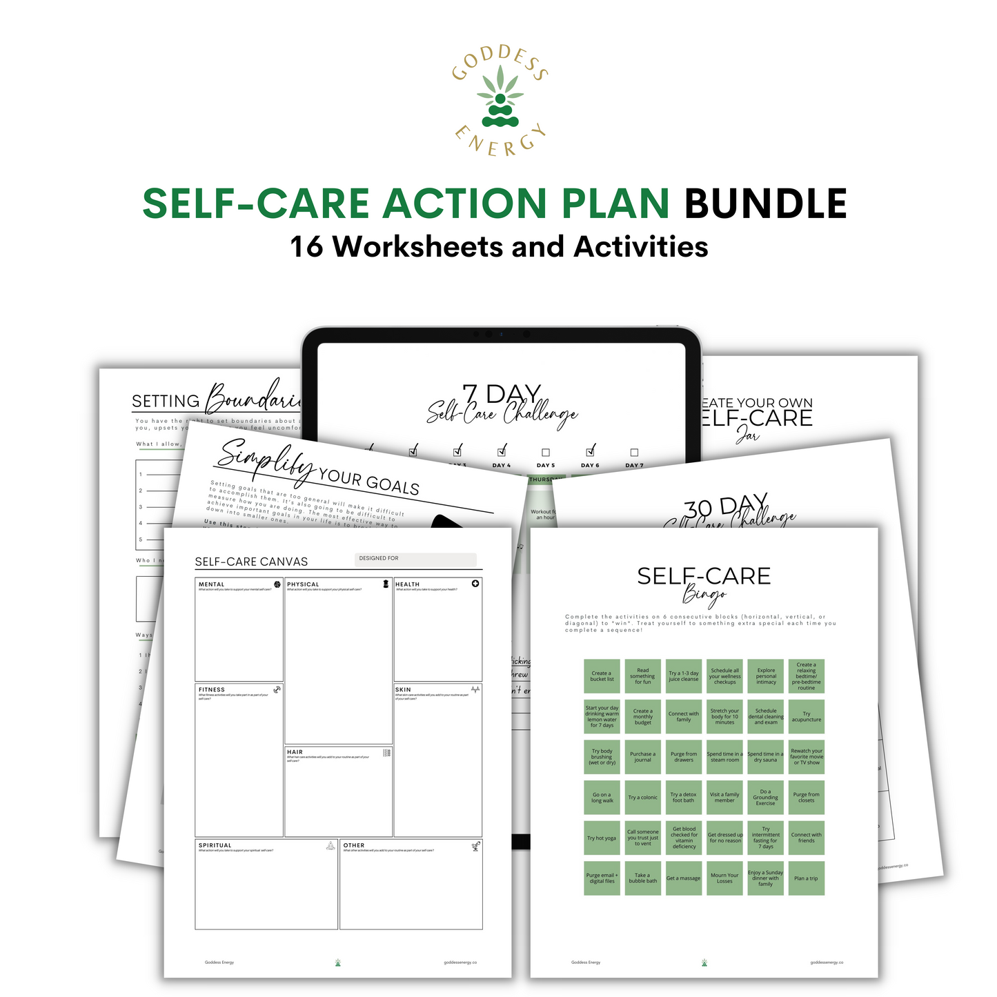 Self-Care Action Plan Bundle